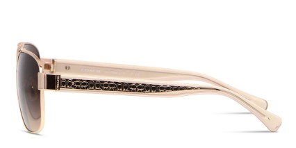 Coach HC7064 Gold w/Clear glasses - Gold / Clear - Side View