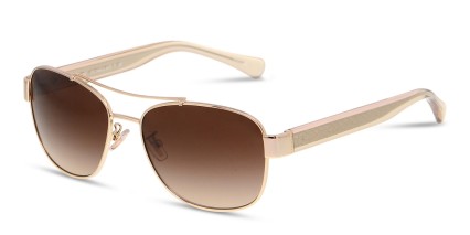 Coach HC7064 Gold w/Clear glasses - Gold / Clear - Angle View