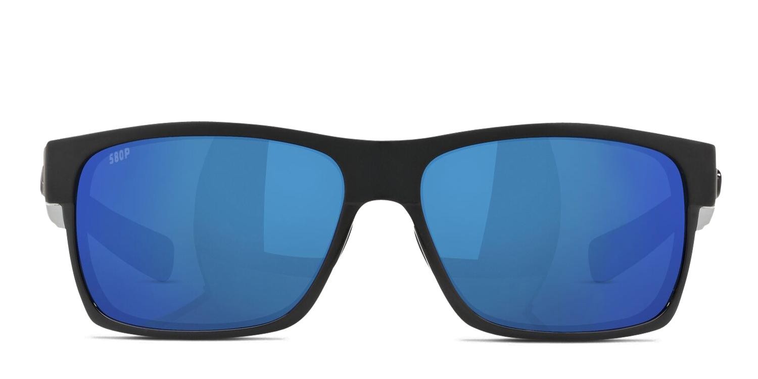 Costa Del Mar 6S9026 Half Moon Shiny Black, Blue glasses - Blue / Shiny Black - Frontal View