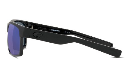 Costa Del Mar 6S9026 Half Moon Shiny Black, Blue glasses - Blue / Shiny Black - Side View