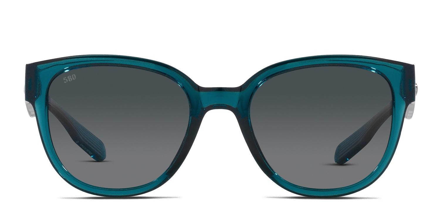 Costa Del Mar 06S9051 Salina Green, Clear glasses - Green / Clear - Frontal View