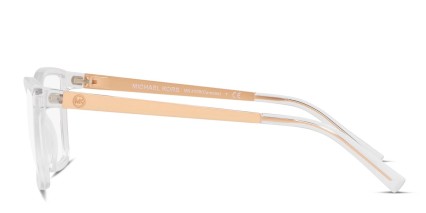 Michael Kors MK4058 Caracas Clear, Gold glasses - Clear / Gold - Side View