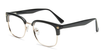 Muse Elliot Black, Gold glasses - Black / Gold - Angle View