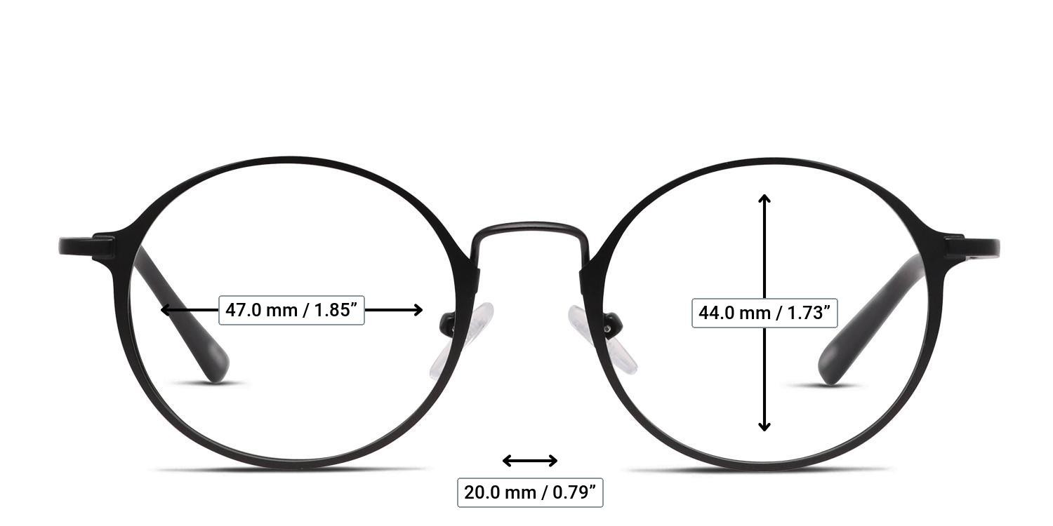 Ottoto Santana Black glasses - Measurements