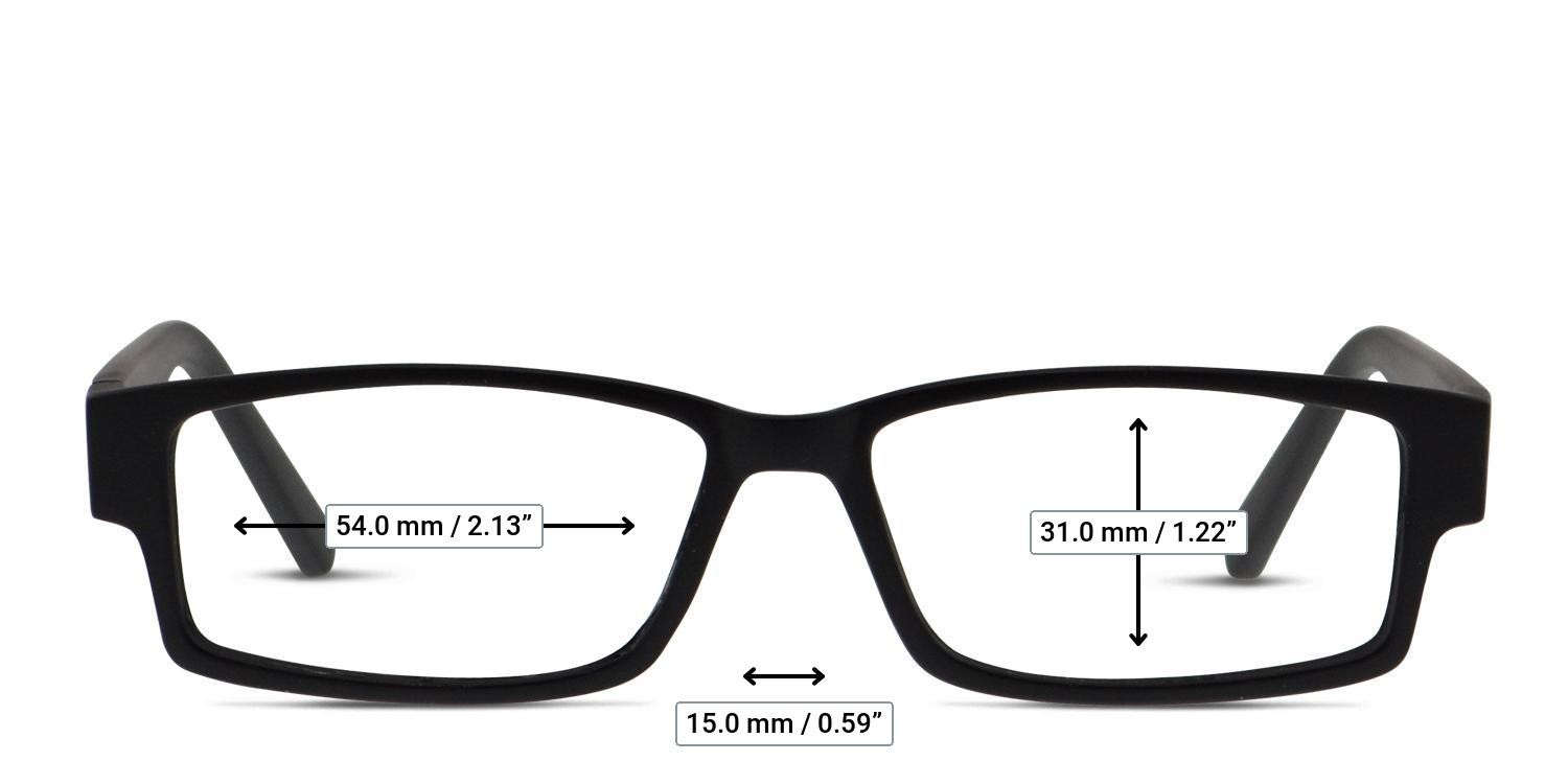 Regent Black glasses - Measurements