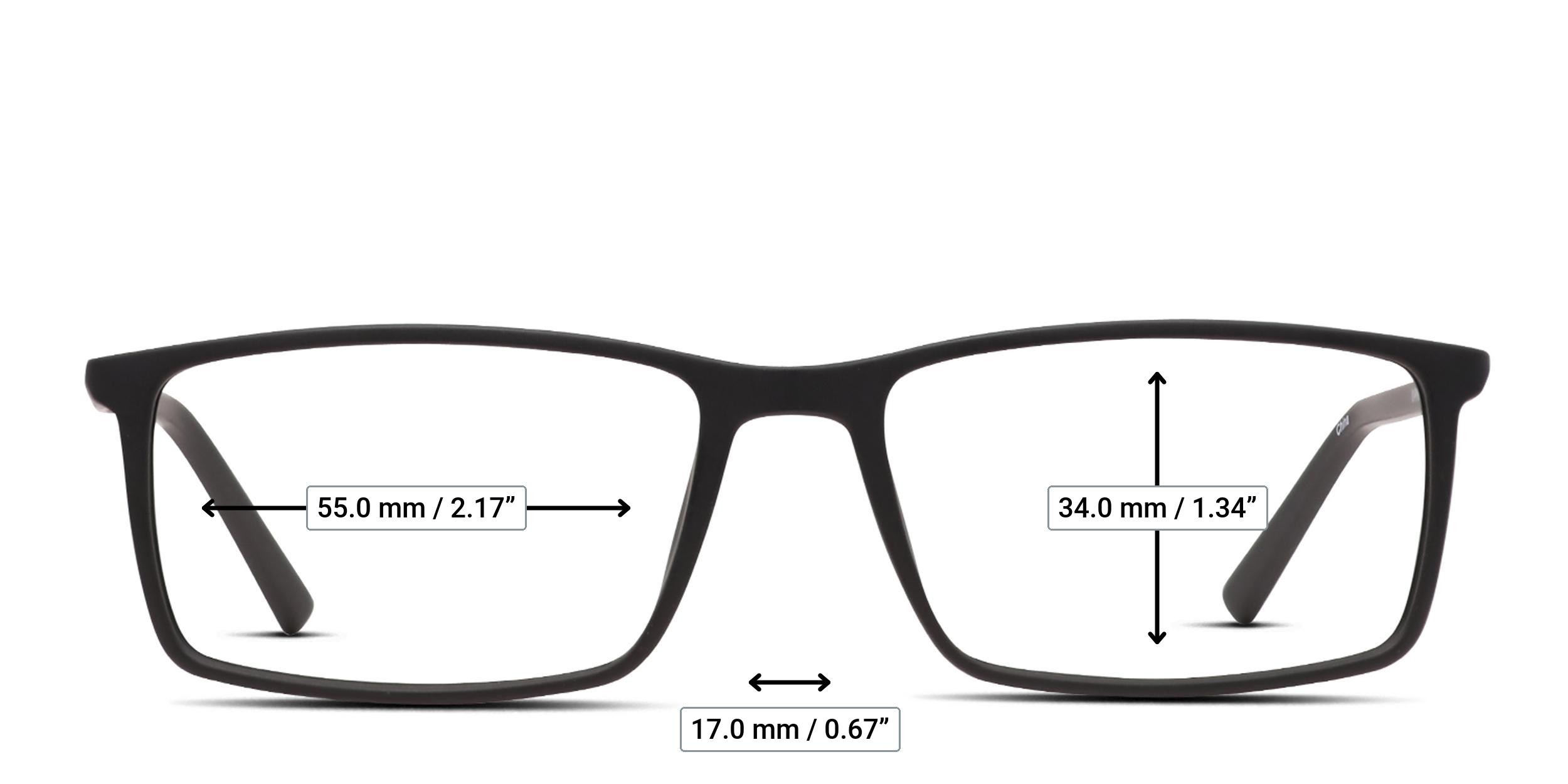 Revel Port Matte Black glasses - Measurements