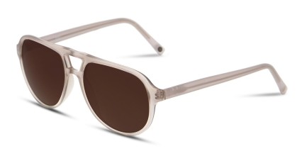 Muse M3019 Beige, Clear glasses - Beige / Clear - Angle View