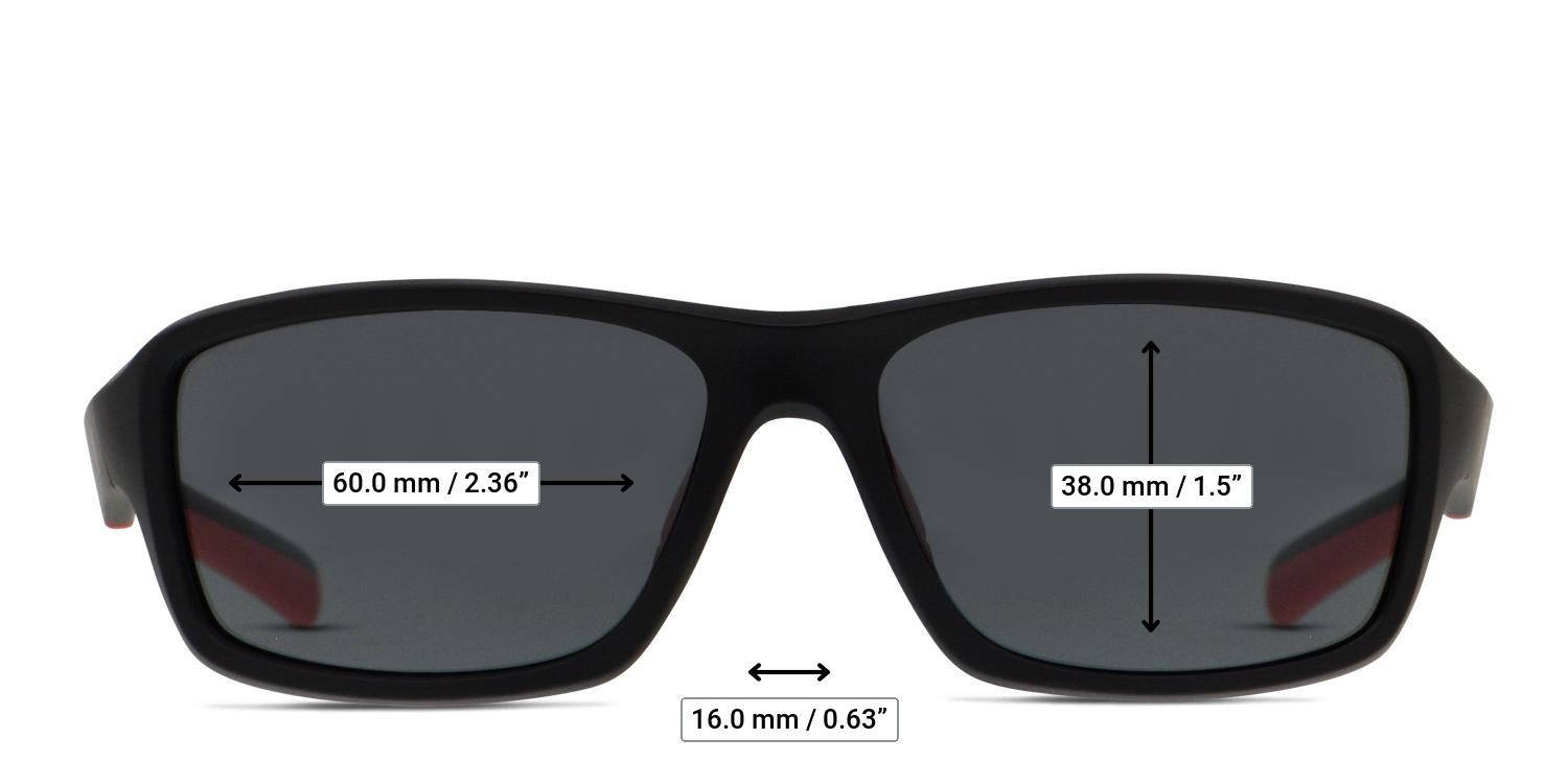 Revel Bard Black, Red glasses - Measurements