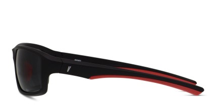 Revel Bard Black, Red glasses - Black / Red - Side View