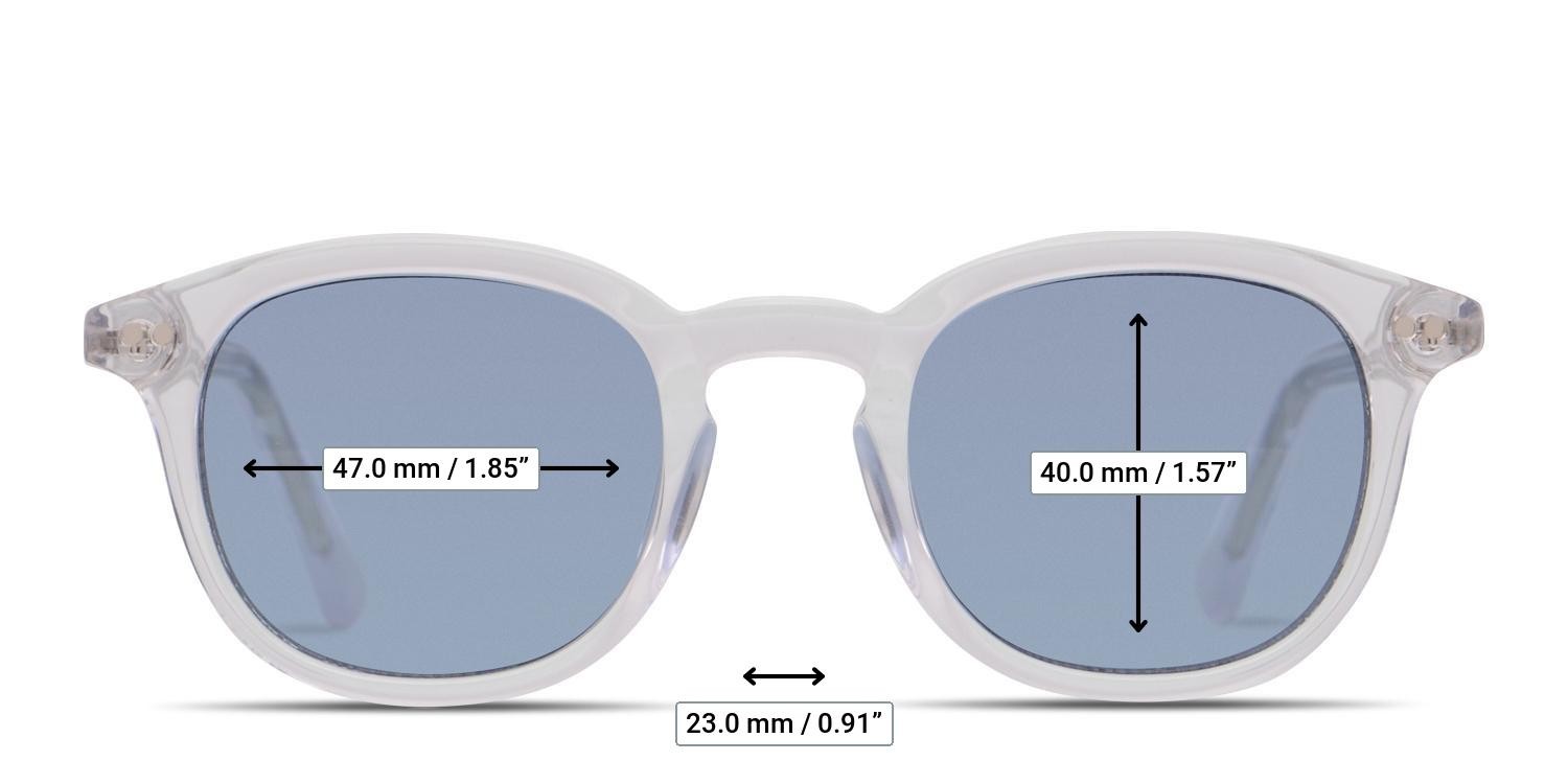 Revel League Clear glasses - Measurements