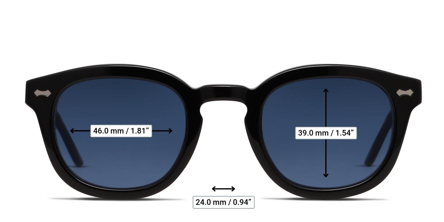 Muse Optimum Shiny Black glasses - Measurements
