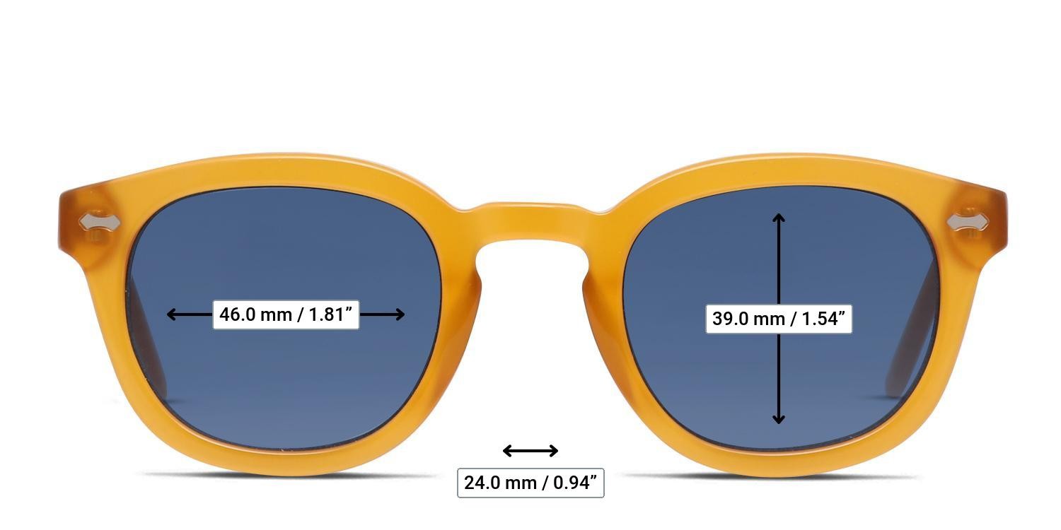 Muse Optimum Orange glasses - Measurements
