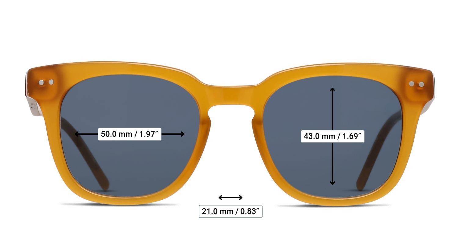 Muse Sharla Orange, Blue glasses - Measurements
