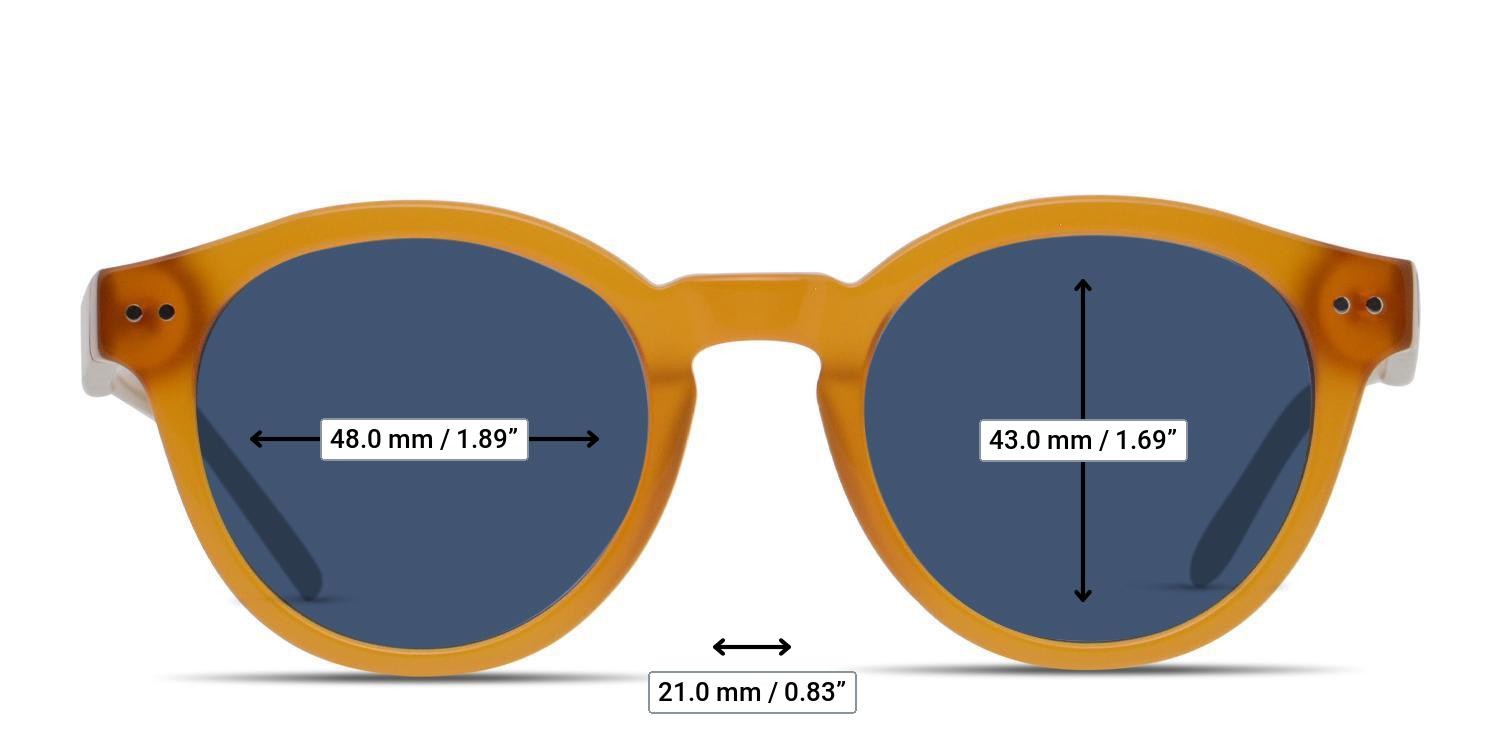 Muse Edwards Orange glasses - Measurements