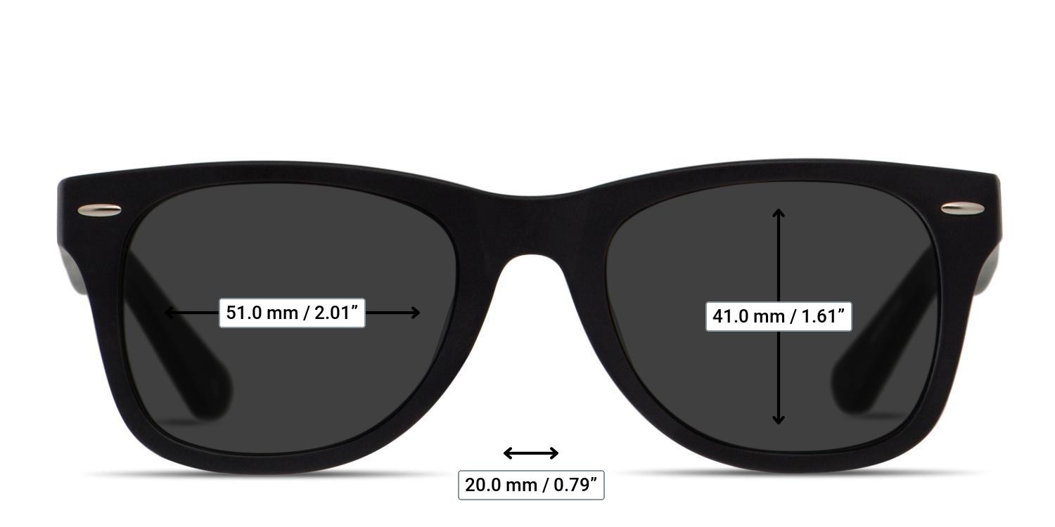 Muse M Classic Matte Black glasses - Measurements