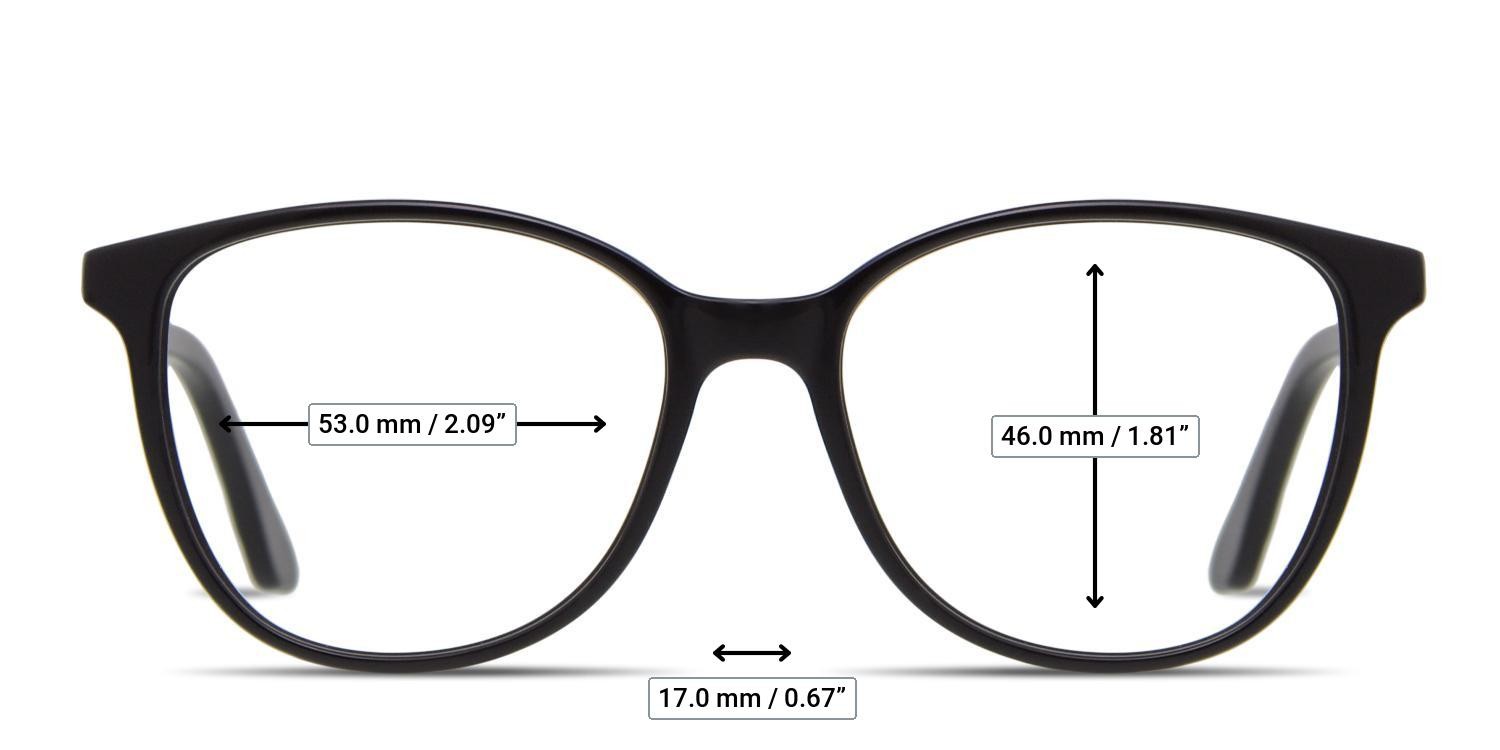 Barbara Black glasses - Measurements