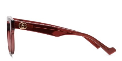 Gucci GG0958O Red/Clear glasses - Red / Clear - Side View