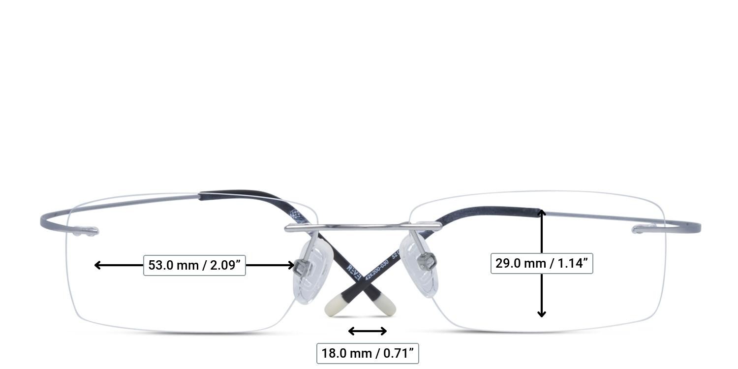 Revel Dwayne Silver glasses - Measurements
