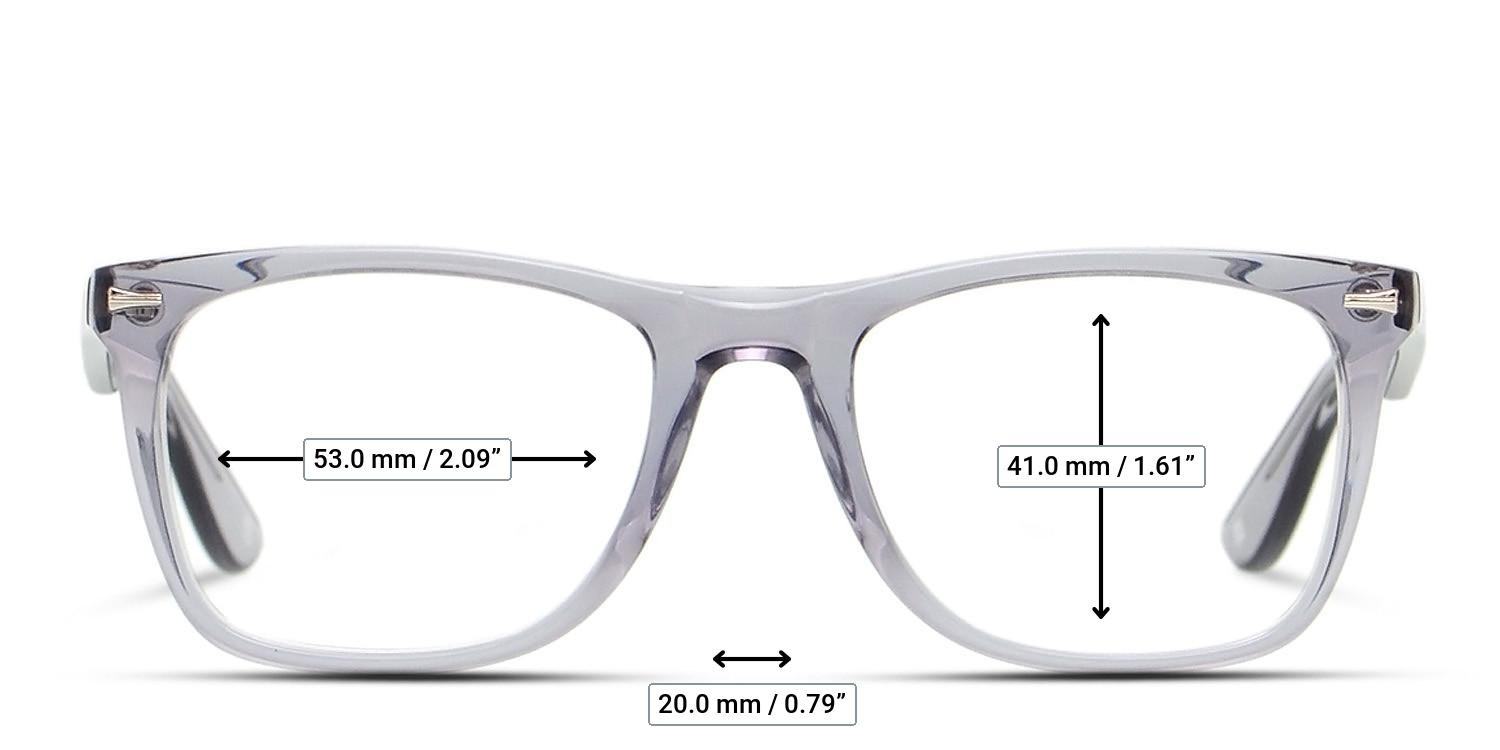 Muse Gilford Clear Gray glasses - Measurements