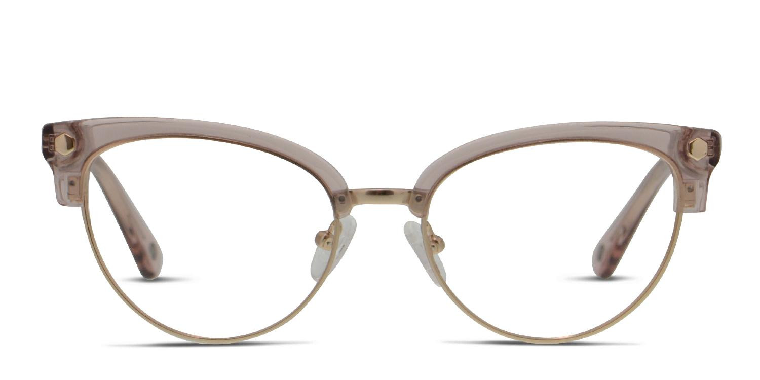 Muse Francesca Clear Beige, Gold glasses - Beige / Clear / Gold - Frontal View