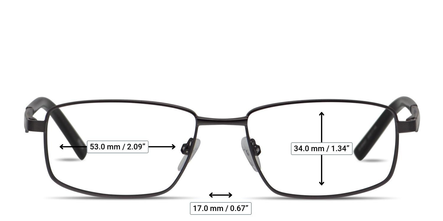 Ottoto Commander Gunmetal glasses - Measurements
