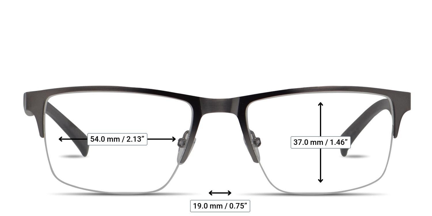 Revel Tactics Gunmetal, Gray glasses - Measurements