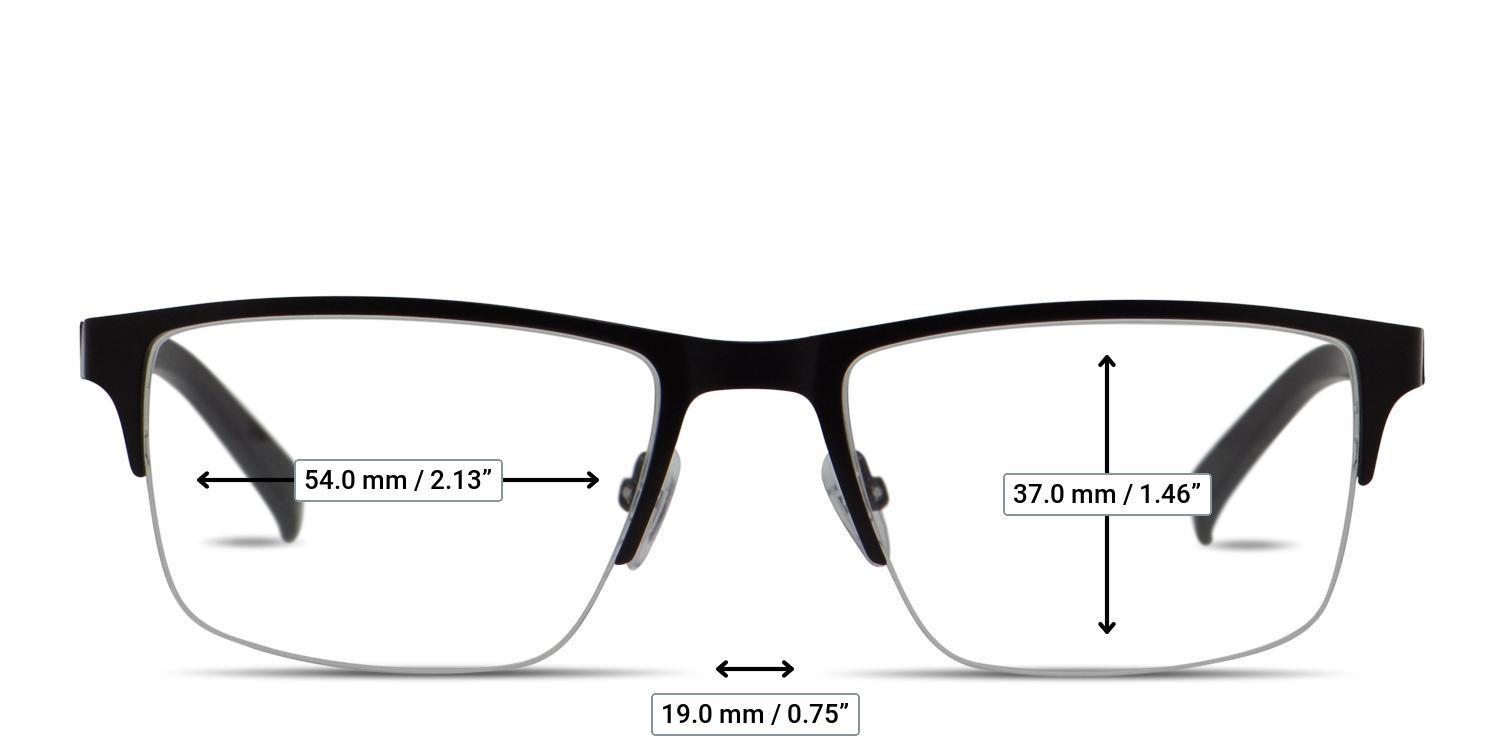 Revel Tactics Black glasses - Measurements