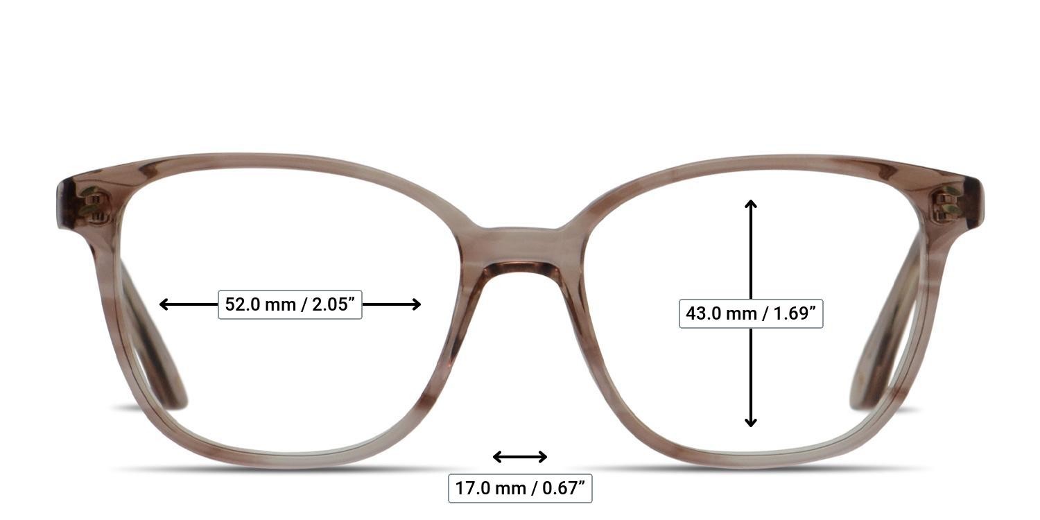 Amelia E. Chardonnay Beige, Clear glasses - Measurements