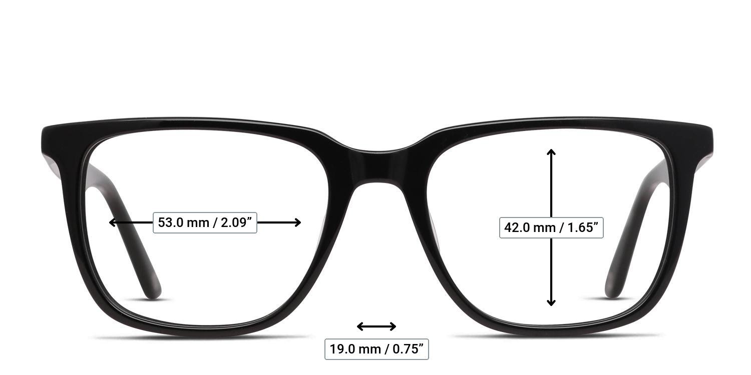Muse Jojo Shiny Black glasses - Measurements