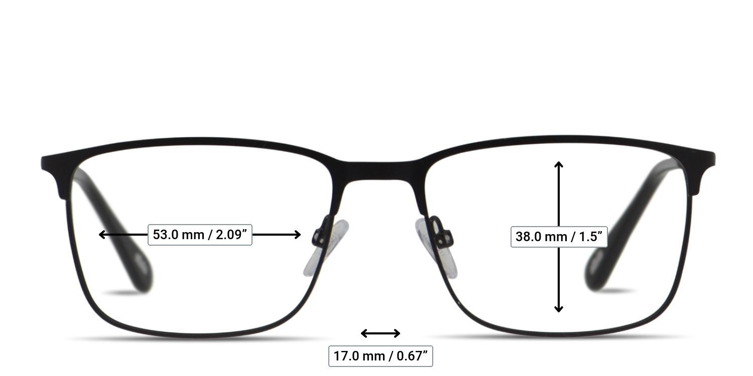 Ottoto Lucius Black glasses - Measurements