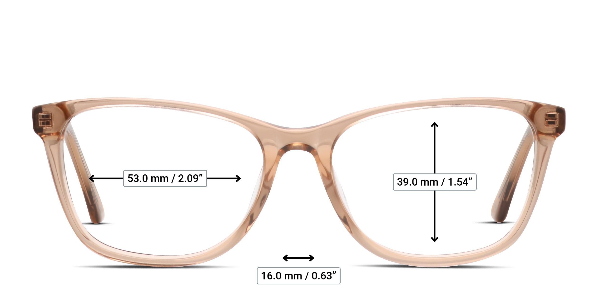 Amelia E. Yessica Beige, Clear glasses - Measurements