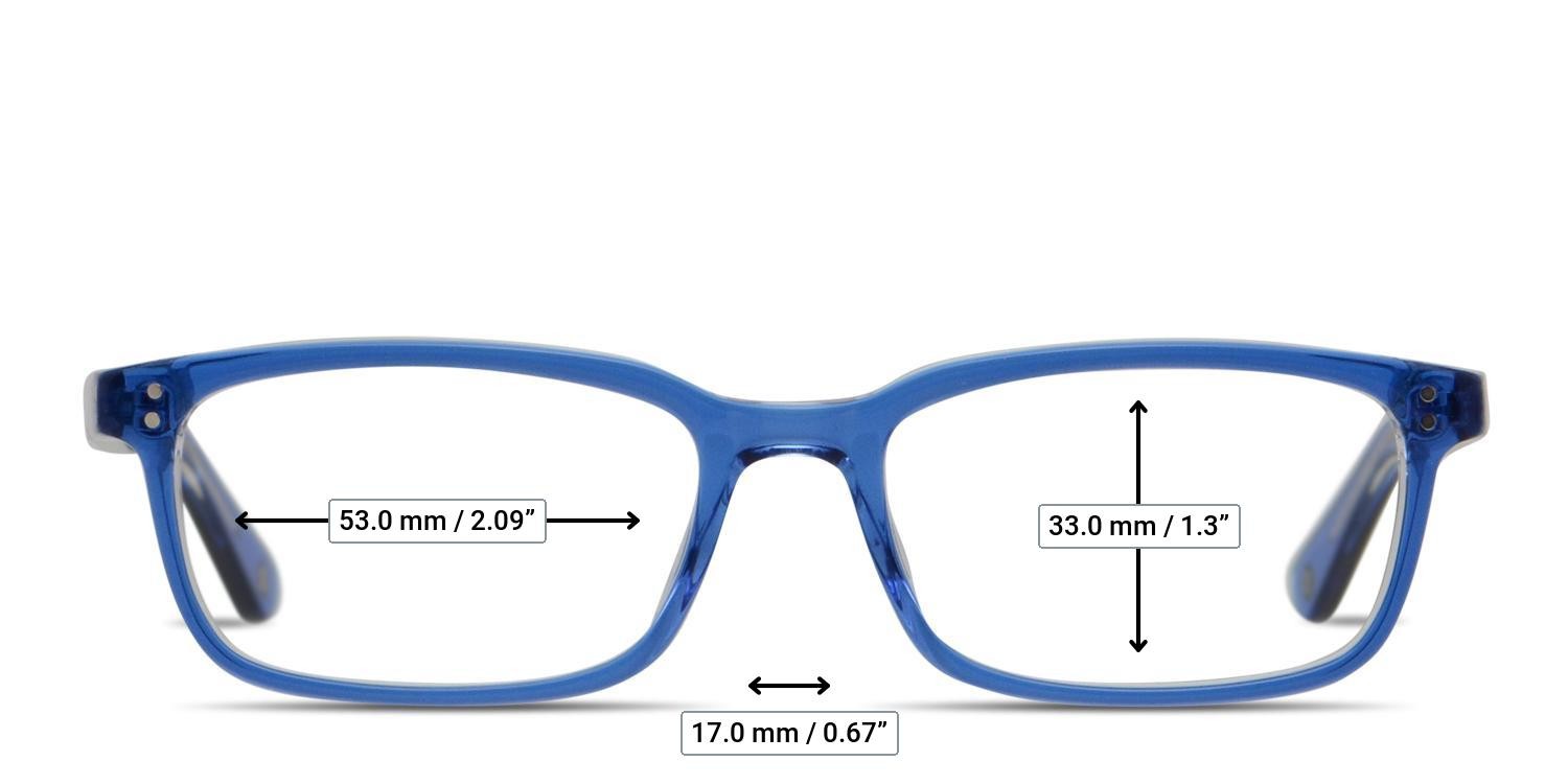 Muse Corvallis Blue, Clear glasses - Measurements