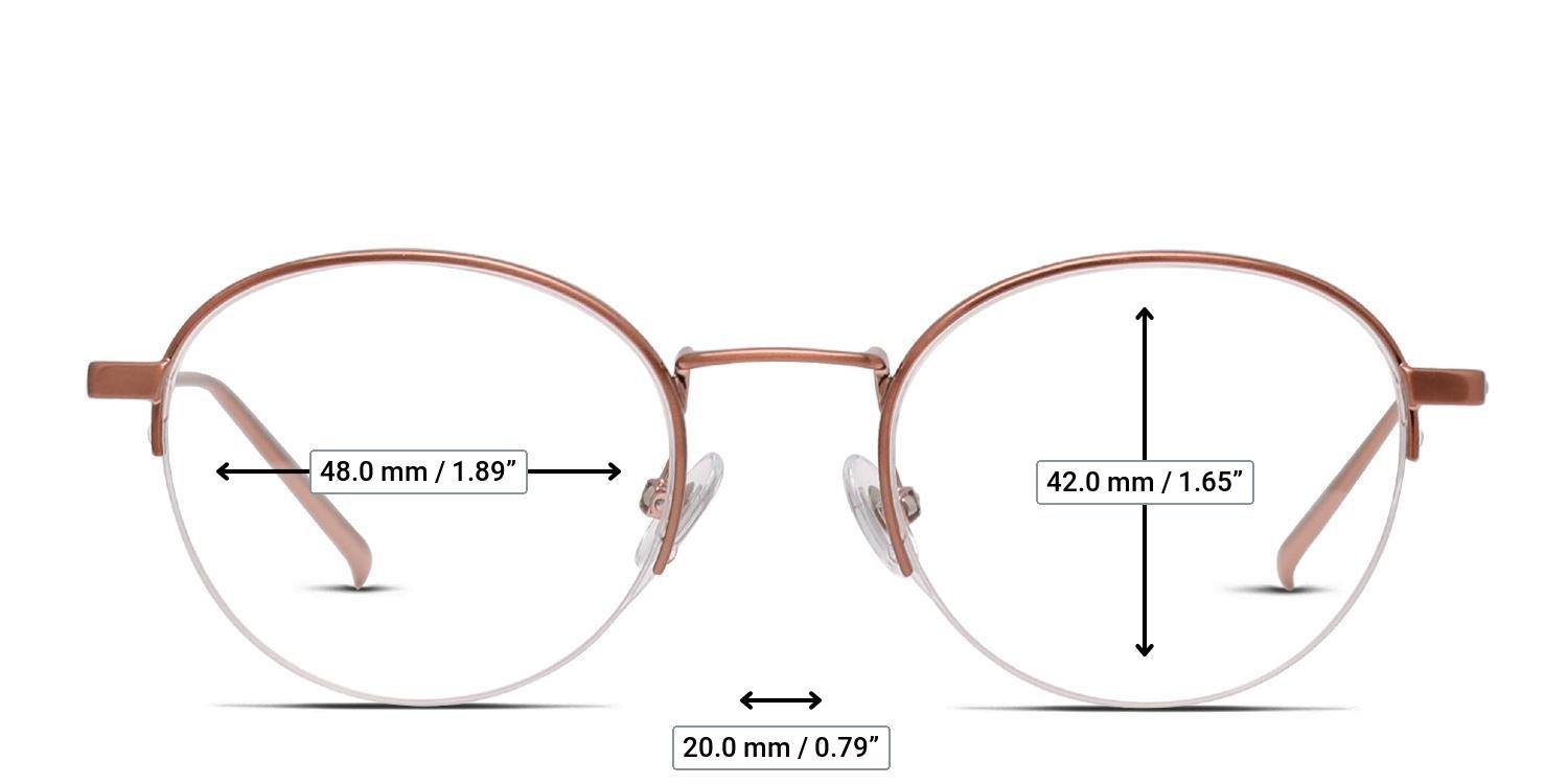 Ottoto Daniela Bronze glasses - Measurements