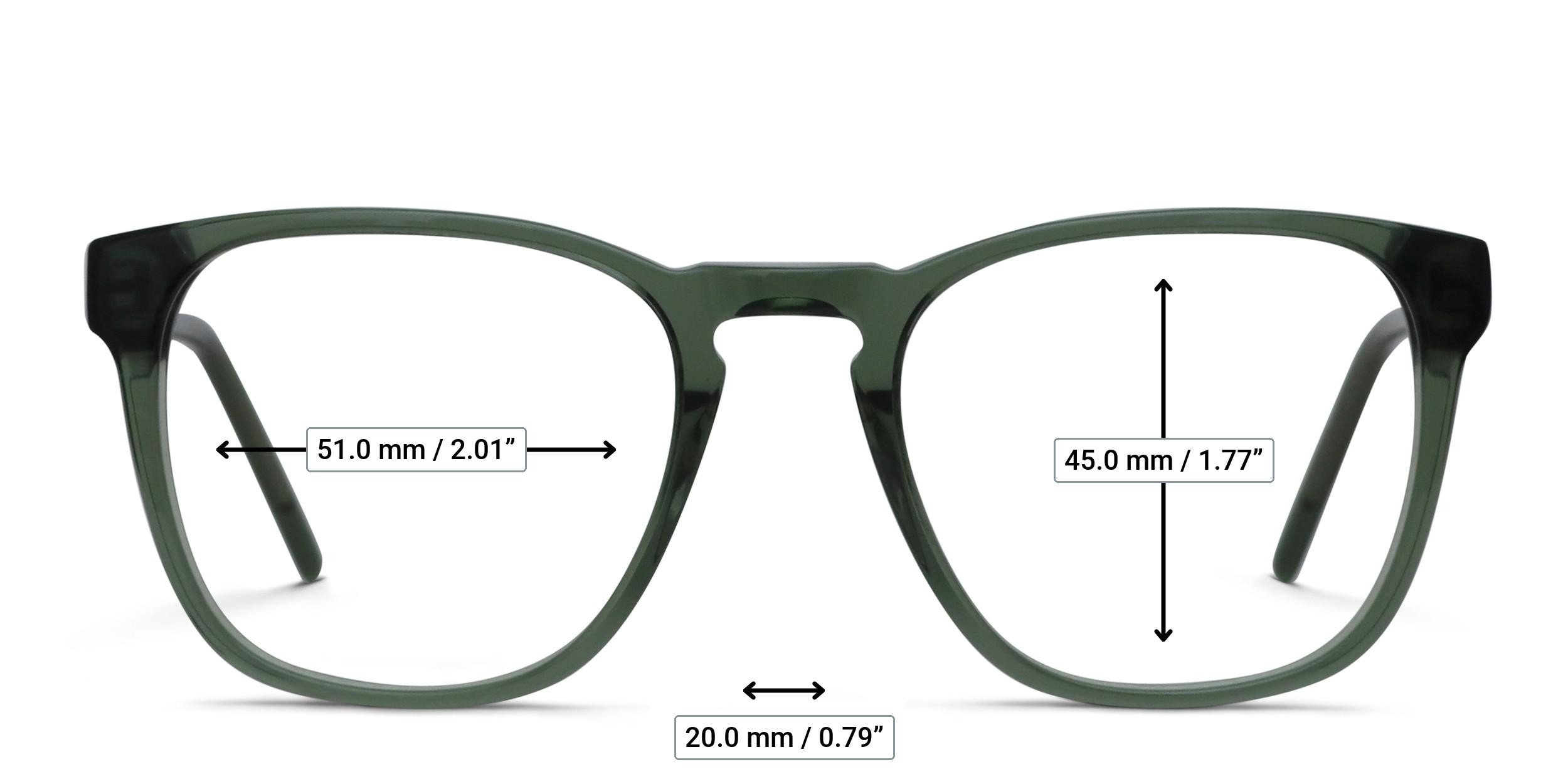 Muse Kenyon Green glasses - Measurements
