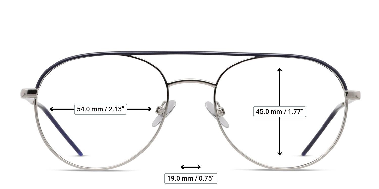 Ottoto Craft Silver, Blue glasses - Measurements