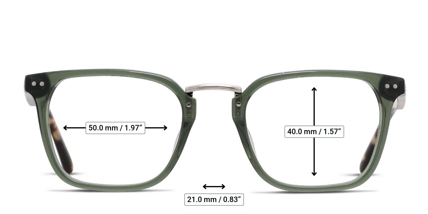 Ottoto Moralo Green, Clear, Tortoise glasses - Measurements