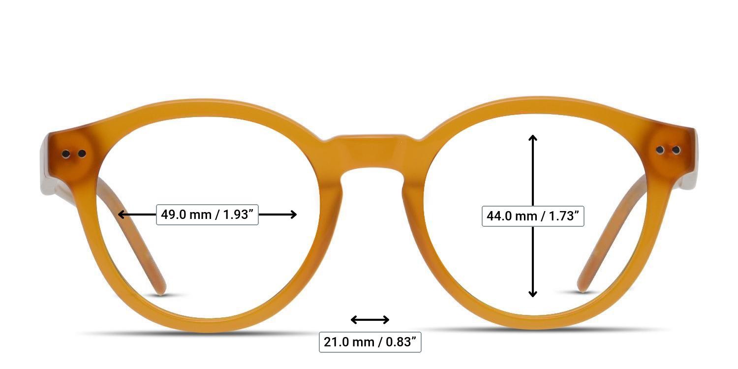 Muse Merrill Orange glasses - Measurements