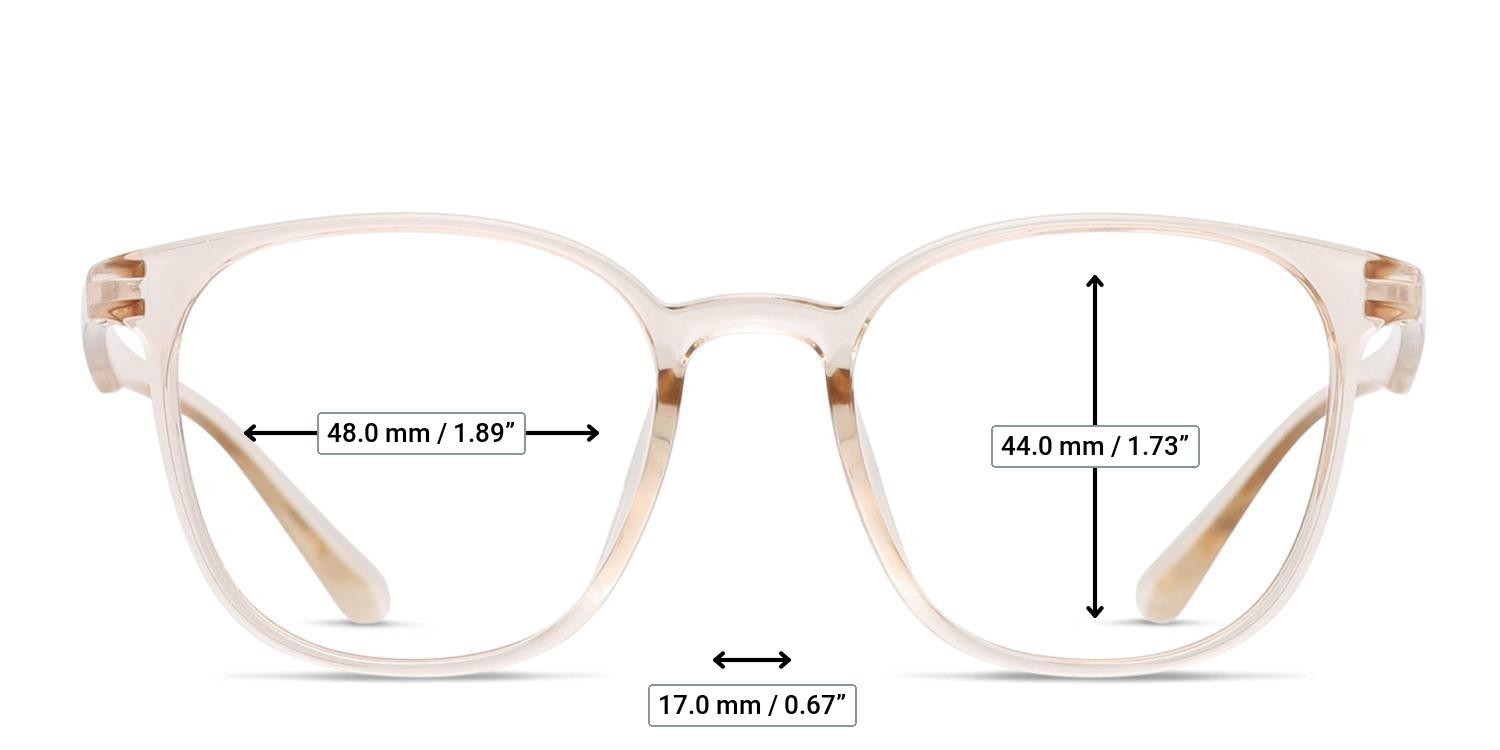 Lyanna Clear, Brown glasses - Measurements