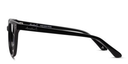 Amelia E. Imani Shiny Black glasses - Shiny Black - Side View