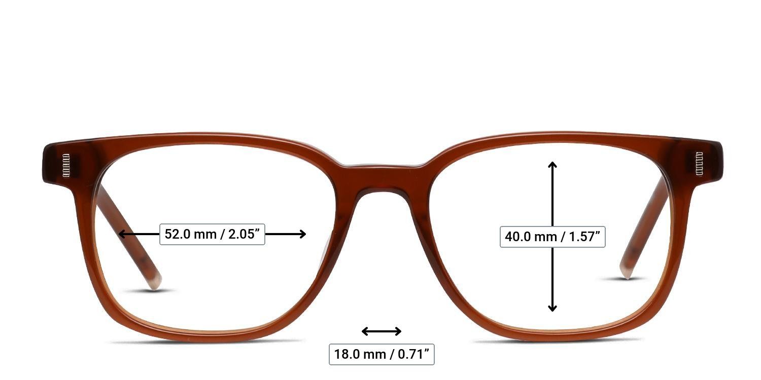 Ottoto East Village Brown glasses - Measurements