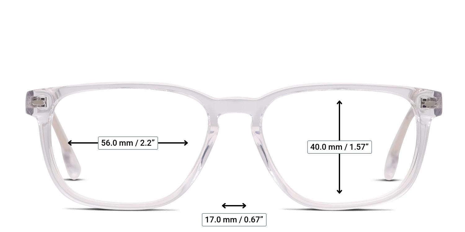 Muse Acute Clear glasses - Measurements