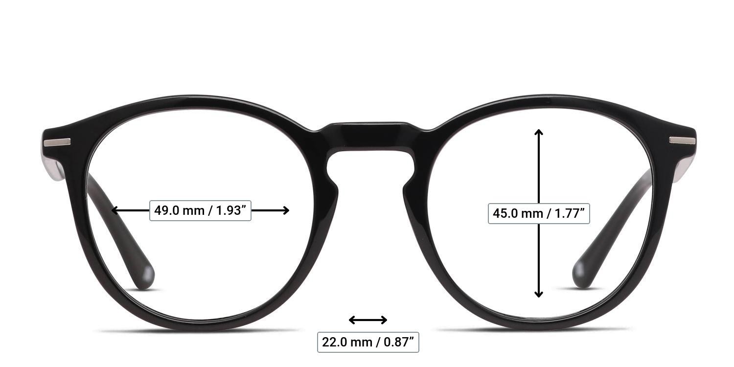Muse Zenith Shiny Black glasses - Measurements