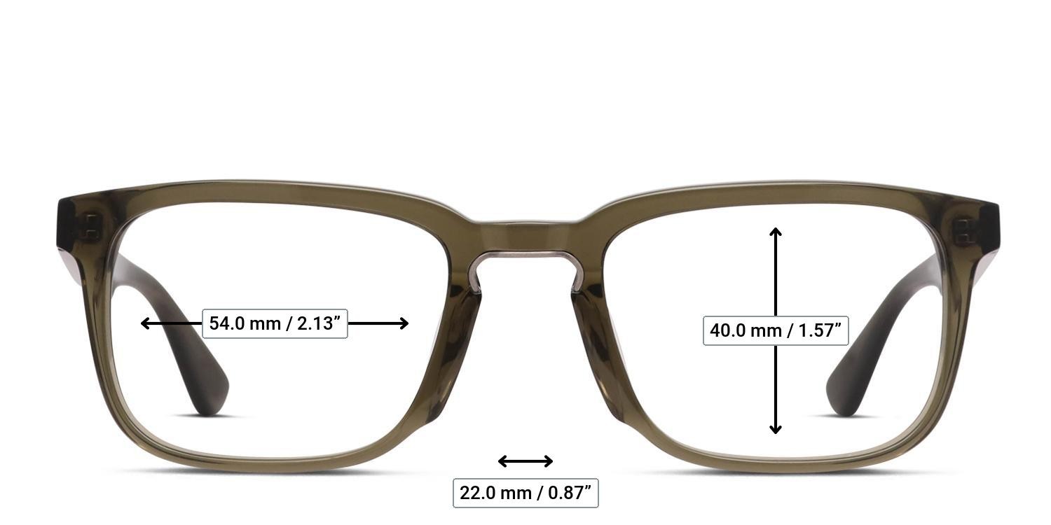 Von Miller x GlassesUSA.com Spur Green glasses - Measurements