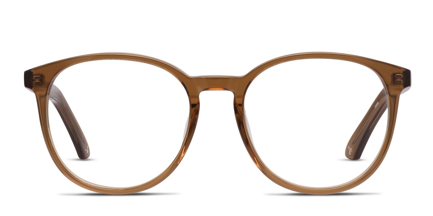 Amelia E. Crescent Brown glasses - Brown - Frontal View