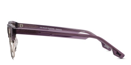 Von Miller x GlassesUSA.com Intellect Purple, Silver glasses - Purple / Silver - Side View