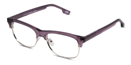 Von Miller x GlassesUSA.com Intellect Purple, Silver glasses - Purple / Silver - Angle View
