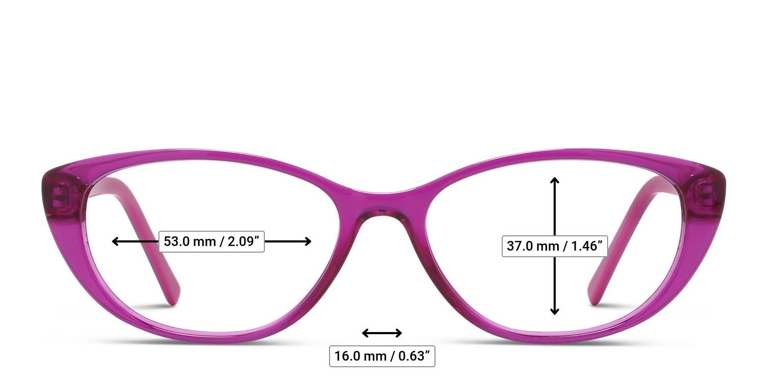 Ottoto Federica Purple glasses - Measurements
