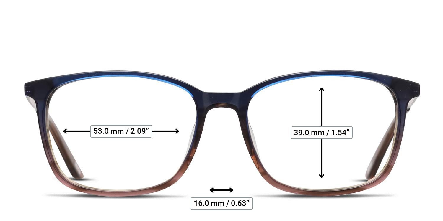 Ottoto Chiellini Blue, Brown glasses - Measurements