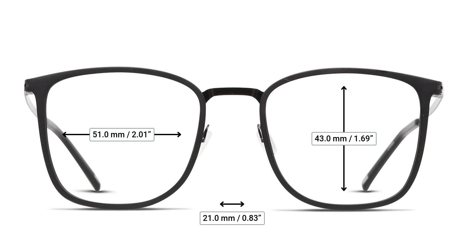 Ottoto Bruno Black glasses - Measurements