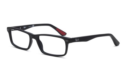 Ray-Ban 5277 Matte Black glasses - Matte Black - Angle View